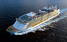 allure of the seas cruise liner sails