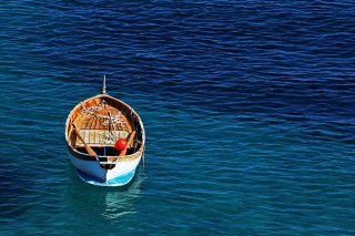 Skiff in the Caribbean